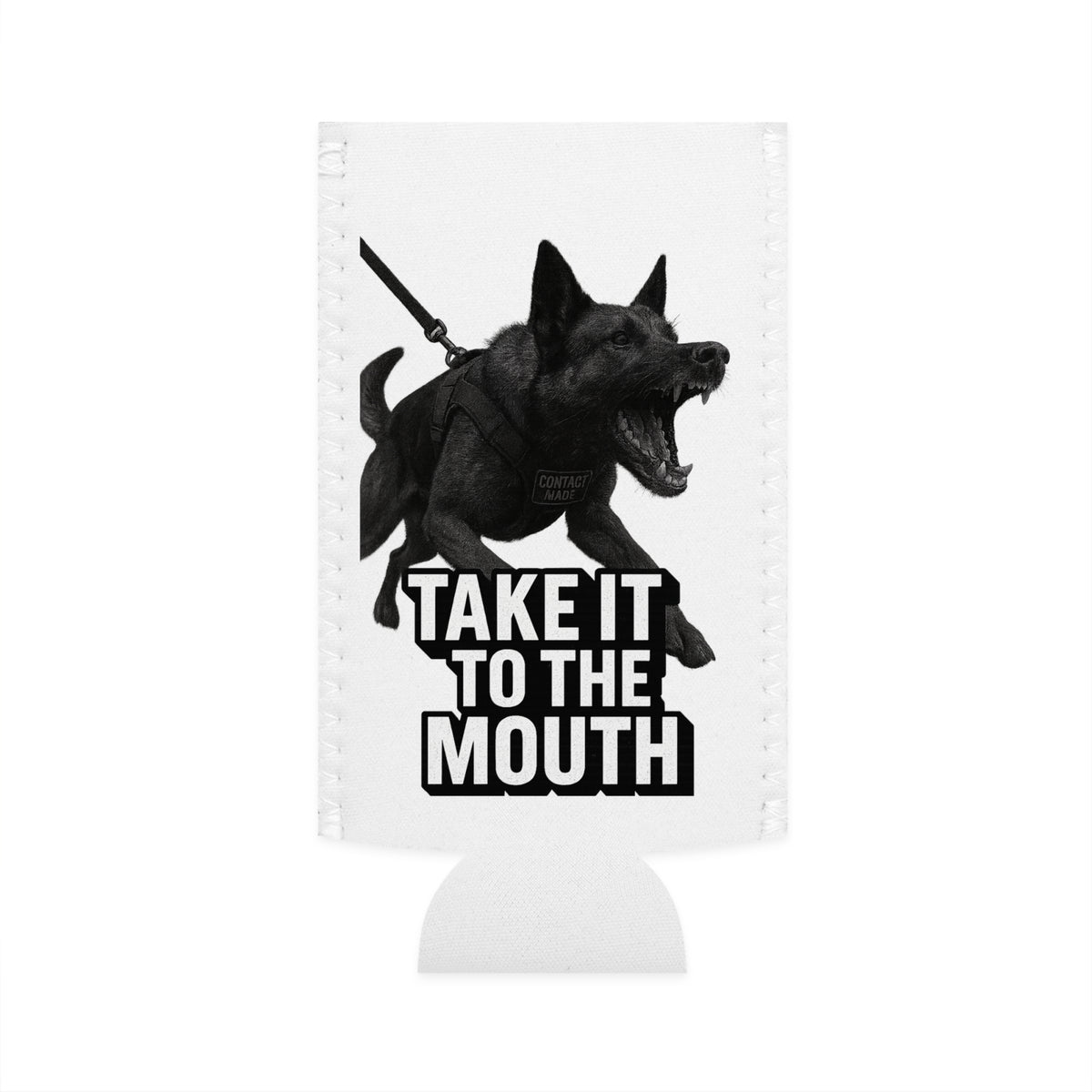 K9 Strike Slim Can Coozie – “Take It to the Mouth” Edition